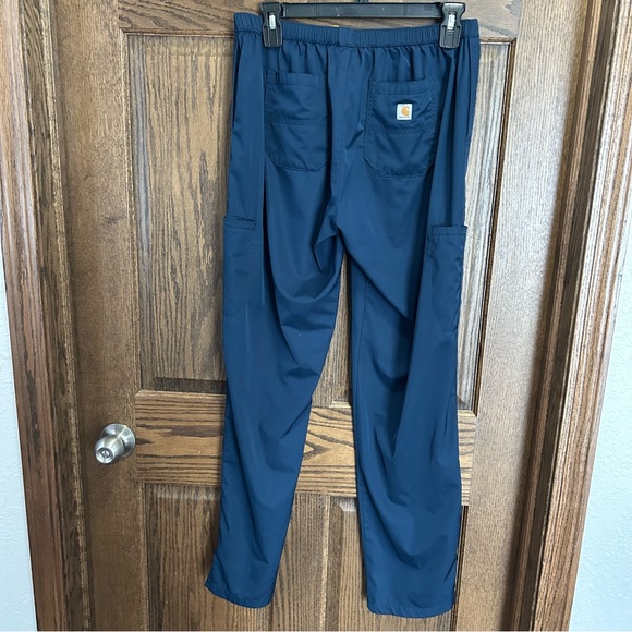 Carhartt Women's Blue Joggers with Yellow Accent - Picture 2 of 3